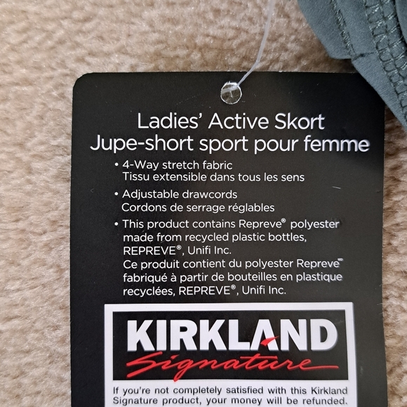 Kirkland Signature Active Skort Green Ladies Size XL Activewear Stretch NWT - Picture 5 of 11